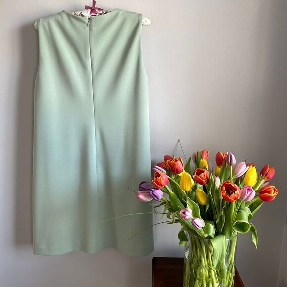 NWOT Calvin Klein Green Bow Sheath Dress - Picture 5 of 5